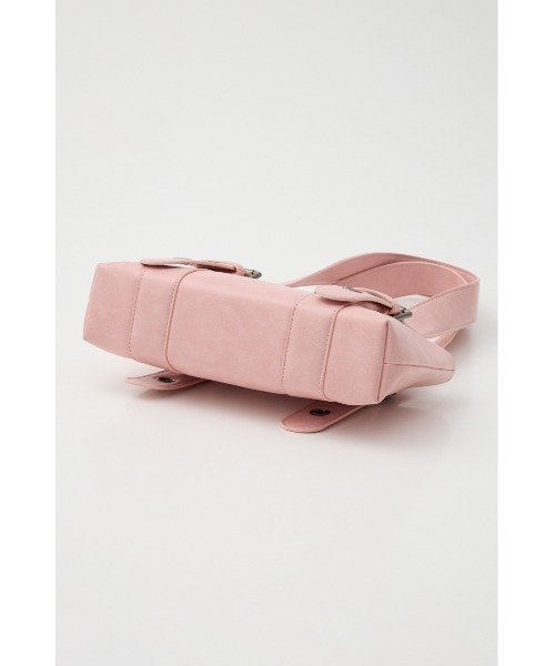 LAGUA GEM（ラグアジェム）の「BELTED COMPACT バッグ（ショルダーバッグ・レディース・ライトピンク/キャメル・FREE）」の6枚目の写真