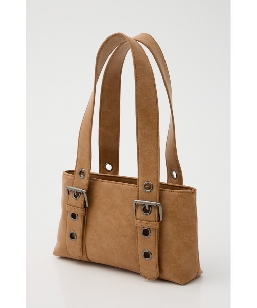 LAGUA GEM（ラグアジェム）の「BELTED COMPACT バッグ（ショルダーバッグ・レディース・ライトピンク/キャメル・FREE）」の9枚目の写真