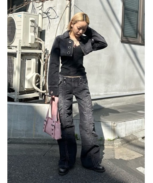 LAGUA GEM（ラグアジェム）の「BELTED COMPACT バッグ（ショルダーバッグ・レディース・ライトピンク/キャメル・FREE）」の18枚目の写真