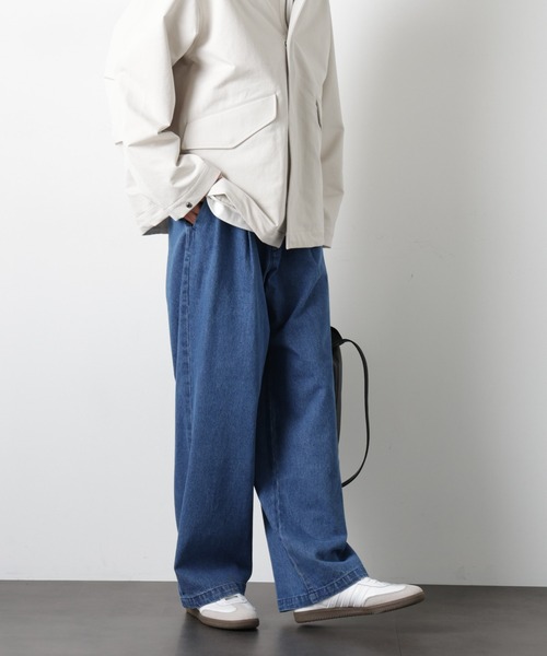 NANO universe(ナノユニバース)の「イージーバギーパンツ(デニムパンツ・メンズ・アイボリー/ブルー/スミクロ・S/L/M)」の3枚目の写真