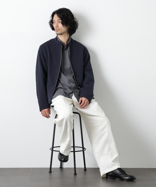 NANO universe(ナノユニバース)の「イージーバギーパンツ(デニムパンツ・メンズ・アイボリー/ブルー/スミクロ・S/L/M)」の6枚目の写真