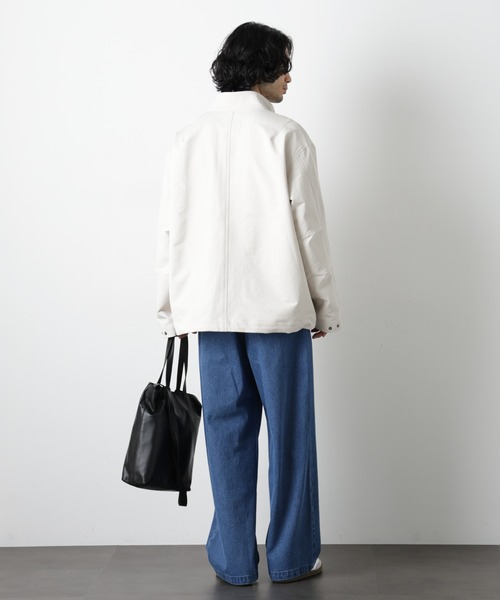 NANO universe(ナノユニバース)の「イージーバギーパンツ(デニムパンツ・メンズ・アイボリー/ブルー/スミクロ・S/L/M)」の17枚目の写真