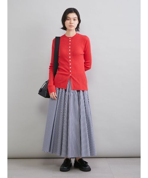 Mila Owen(ミラオーウェン)の「ウエストボリュームフレアスカート(スカート・レディース・グレー/ホワイト/ネイビー/ベージュ・1/0)」の18枚目の写真