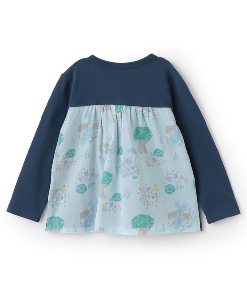 KP（ケーピー）の「ピクニック柄アップリケ 長袖Tシャツ（Tシャツ/カットソー・キッズ・ネイビー/オフホワイト・90cm/100cm/110cm/130cm/120cm）」の7枚目の写真