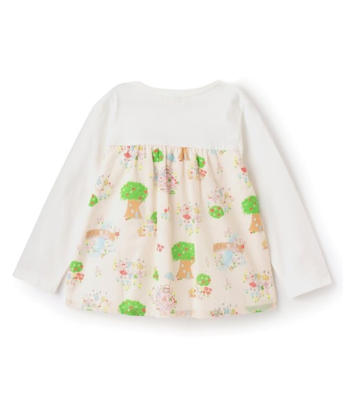 KP（ケーピー）の「ピクニック柄アップリケ 長袖Tシャツ（Tシャツ/カットソー・キッズ・ネイビー/オフホワイト・90cm/100cm/110cm/130cm/120cm）」の4枚目の写真