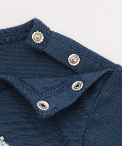 KP（ケーピー）の「ピクニック柄アップリケ 長袖Tシャツ（Tシャツ/カットソー・キッズ・ネイビー/オフホワイト・90cm/100cm/110cm/130cm/120cm）」の9枚目の写真