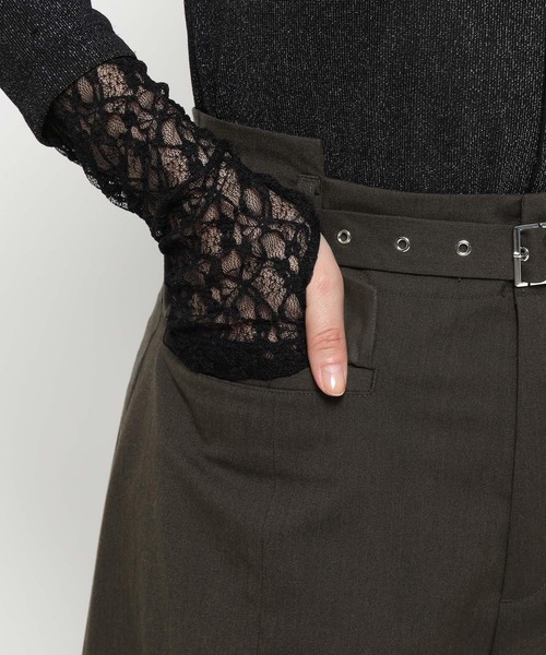 HARE（ハレ）の「CLEAR TEXTUREキリカエワイドパンツ(HARE)（その他パンツ・レディース・ライトグレー/ブラウン/ブラック・FREE）」の22枚目の写真