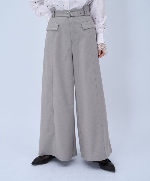 HARE（ハレ）の「CLEAR TEXTUREキリカエワイドパンツ(HARE)（その他パンツ・レディース・ライトグレー/ブラウン/ブラック・FREE）」の13枚目の写真