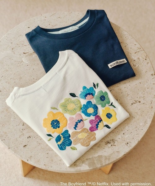niko and...(ニコアンド)の「【ボーイフレンド シーズン2】コラボ アソートフラワーTシャツ(Tシャツ/カットソー・レディース・オフホワイト/ネイビー・LARGE/MEDIUM)」の4枚目の写真