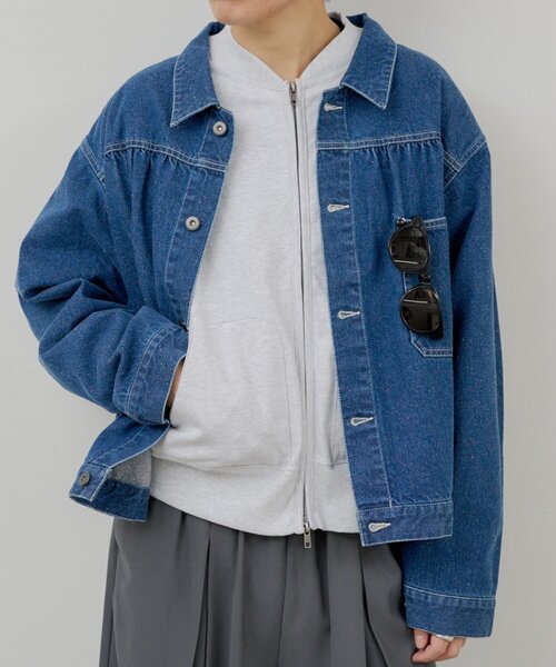 WHIMSIC(ウィムジック)の「【WHIMSIC】ネップデニムワークジャケット(デニムジャケット・レディース・インディゴブルー/ブルー・FREE)」の1枚目の写真