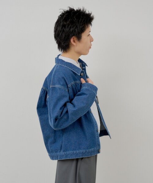 WHIMSIC(ウィムジック)の「【WHIMSIC】ネップデニムワークジャケット(デニムジャケット・レディース・インディゴブルー/ブルー・FREE)」の4枚目の写真