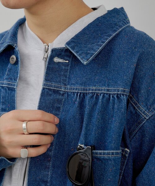 WHIMSIC(ウィムジック)の「【WHIMSIC】ネップデニムワークジャケット(デニムジャケット・レディース・インディゴブルー/ブルー・FREE)」の6枚目の写真