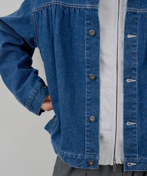 WHIMSIC(ウィムジック)の「【WHIMSIC】ネップデニムワークジャケット(デニムジャケット・レディース・インディゴブルー/ブルー・FREE)」の7枚目の写真
