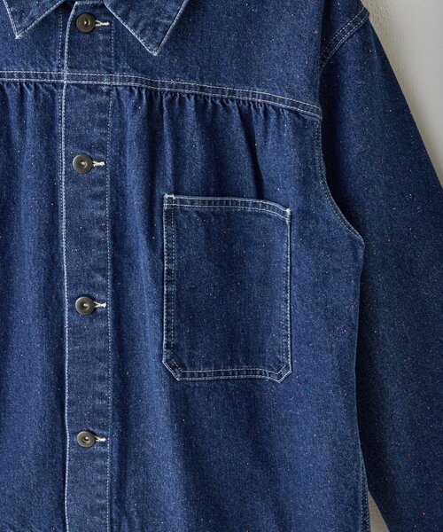 WHIMSIC(ウィムジック)の「【WHIMSIC】ネップデニムワークジャケット(デニムジャケット・レディース・インディゴブルー/ブルー・FREE)」の12枚目の写真