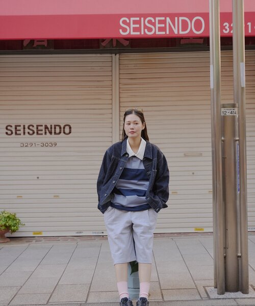 WHIMSIC(ウィムジック)の「【UNISEX】ネップデニムワークジャケット(デニムジャケット・メンズ・インディゴブルー/ブルー・FREE)」の4枚目の写真