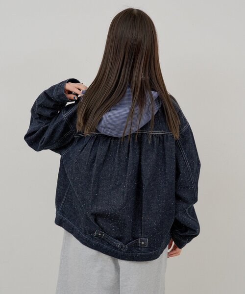 WHIMSIC(ウィムジック)の「【UNISEX】ネップデニムワークジャケット(デニムジャケット・メンズ・インディゴブルー/ブルー・FREE)」の12枚目の写真