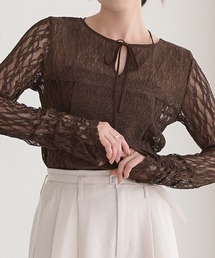 raffime（ラフィミー）の「前後2WAYリボンレーストップス（Tシャツ/カットソー）」