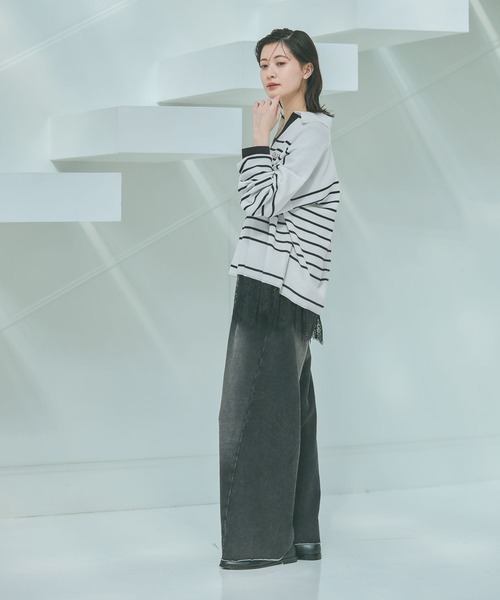 LAKOLE（ラコレ）の「ドロストカットイージーパンツ / 638349（その他パンツ・レディース・インディゴブルー/グレー/ブラック・MEDIUM/LARGE）」の7枚目の写真