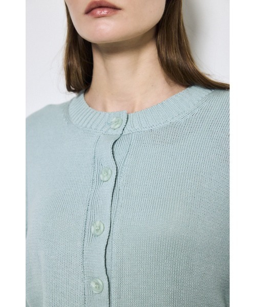 AZUL by moussy(アズールバイマウジー)の「リネンタッチクルーネックニットカーディガン 春服 秋服 ニットトップス 無地 長袖(カーディガン/ボレロ・レディース・アイボリー/ライトピンク/ライトブルー/モカ/ライトブラック・SMALL/MEDIUM)」の13枚目の写真