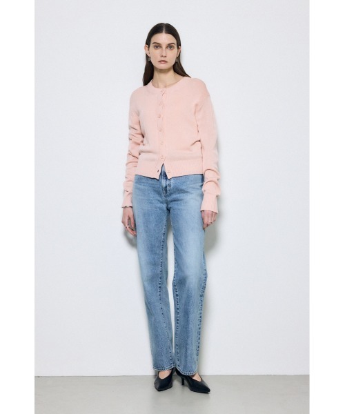 AZUL by moussy(アズールバイマウジー)の「リネンタッチクルーネックニットカーディガン 春服 秋服 ニットトップス 無地 長袖(カーディガン/ボレロ・レディース・アイボリー/ライトピンク/ライトブルー/モカ/ライトブラック・SMALL/MEDIUM)」の21枚目の写真