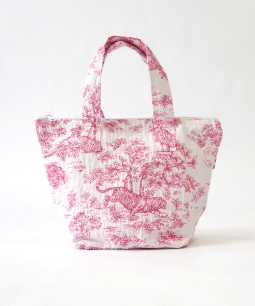 Erwan L(アルワンエル)の「Erwan L(アルワンエル) / ランチトートバッグ Lunch tote EL-25005 フランス製(トートバッグ・レディース・ライトグレー/ブラック×ゴールド/ブラック×ホワイト/マルチ/ライトブルー/ホワイト×レッド/ゴールド/ネイビー×ホワイト/ブラックミックス/レオパード・FREE)」の2枚目の写真