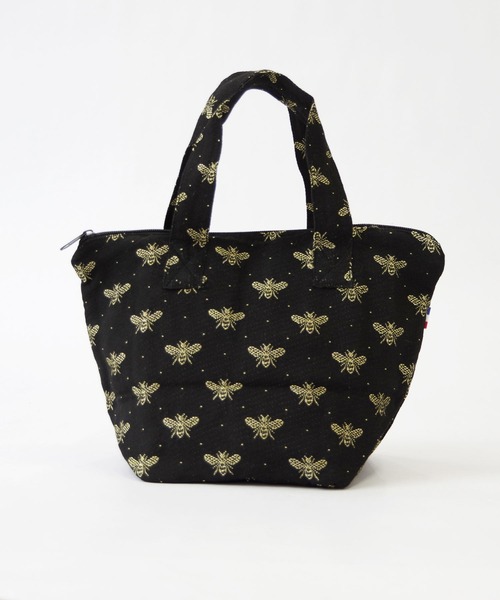 Erwan L(アルワンエル)の「Erwan L(アルワンエル) / ランチトートバッグ Lunch tote EL-25005 フランス製(トートバッグ・レディース・ライトグレー/ブラック×ゴールド/ブラック×ホワイト/マルチ/ライトブルー/ホワイト×レッド/ゴールド/ネイビー×ホワイト/ブラックミックス/レオパード・FREE)」の5枚目の写真