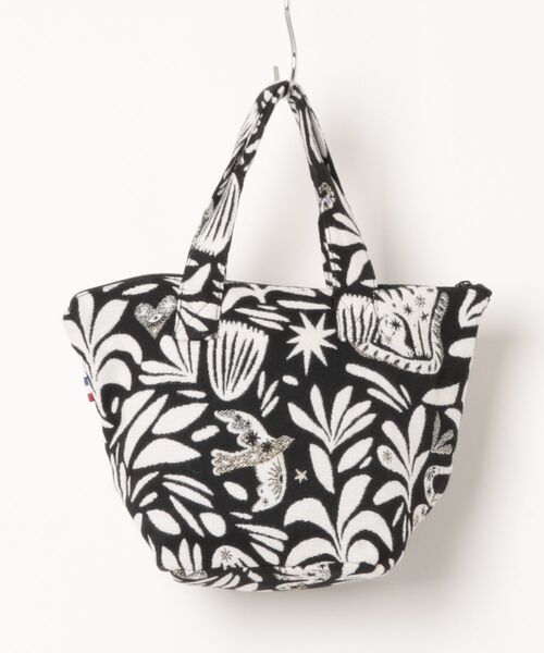 Erwan L(アルワンエル)の「Erwan L(アルワンエル) / ランチトートバッグ Lunch tote EL-25005 フランス製(トートバッグ・レディース・ライトグレー/ブラック×ゴールド/ブラック×ホワイト/マルチ/ライトブルー/ホワイト×レッド/ゴールド/ネイビー×ホワイト/ブラックミックス/レオパード・FREE)」の18枚目の写真
