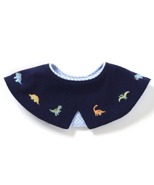 apres les cours（アプレレクール）の「海の生き物&恐竜モチーフスタイ（スタイ/よだれかけ・キッズ・ネイビー/アイボリー・90）」の2枚目の写真