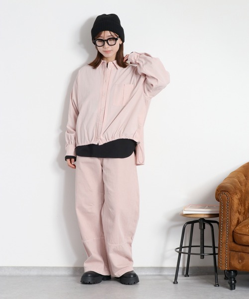 cepo（セポ）の「フロントタックドロストシャツ（シャツ/ブラウス・レディース・グレー/ピンク/オフホワイト・M）」の16枚目の写真