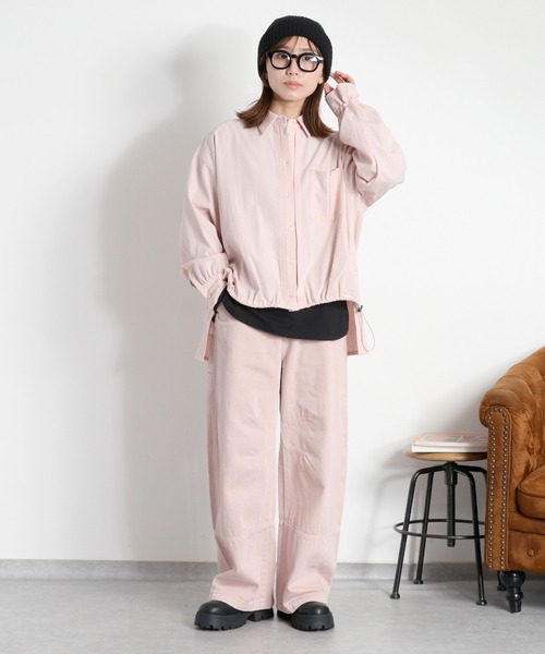 cepo（セポ）の「フロントタックドロストシャツ（シャツ/ブラウス・レディース・グレー/ピンク/オフホワイト・M）」の15枚目の写真