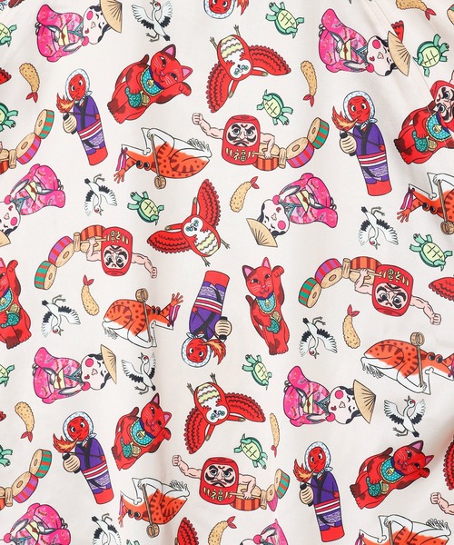 カヤ（カヤ）の「【鈴木ひょっとこ×倭物やカヤ】リバーシブルジャケットLサイズ（スカジャン・メンズ・ブラックミックス・FREE）」の8枚目の写真