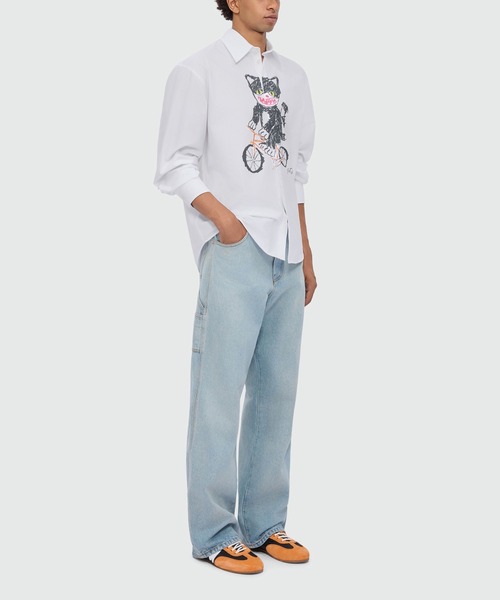 MSGM(エムエスジーエム)の「Bike Life Cats グラフィティシャツ(シャツ/ブラウス・メンズ・ホワイト・41/40/38)」の4枚目の写真