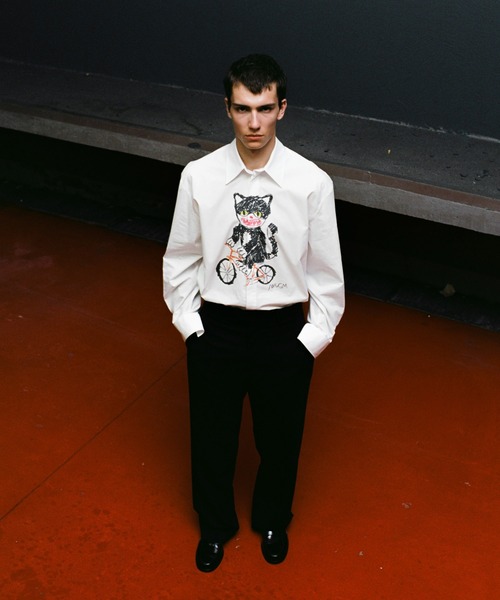 MSGM(エムエスジーエム)の「Bike Life Cats グラフィティシャツ(シャツ/ブラウス・メンズ・ホワイト・41/40/38)」の6枚目の写真