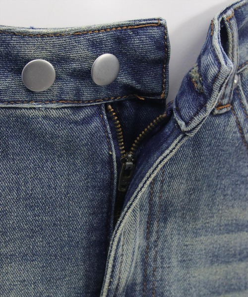 clear（クリア）の「【低身長対応／サイズ展開あり】裾フリンジラインストーンポケットデニムスカート（スカート・レディース・ブルー/ライトブルー・PS/S/M）」の15枚目の写真