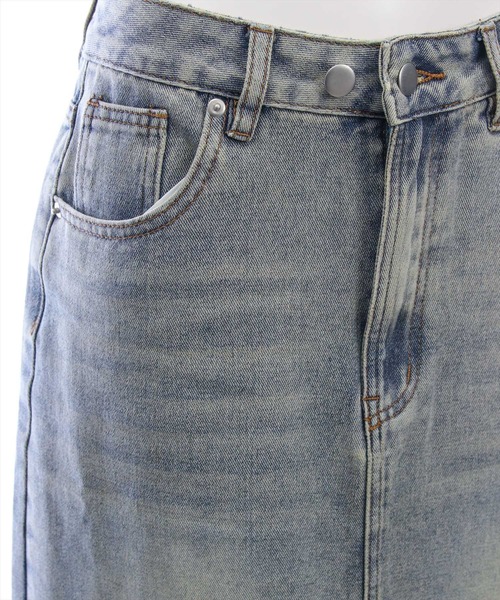 clear（クリア）の「【低身長対応／サイズ展開あり】裾フリンジラインストーンポケットデニムスカート（スカート・レディース・ブルー/ライトブルー・PS/S/M）」の19枚目の写真