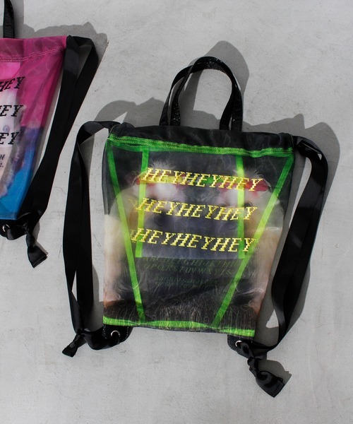 HEY!MrsROSE（ヘイミセスローズ）の「HEY! Mrs ROSE(ヘイ！ミセスローズ)Mesh Backpack（バックパック/リュック・レディース・グリーン/ピンク・FREE）」の20枚目の写真