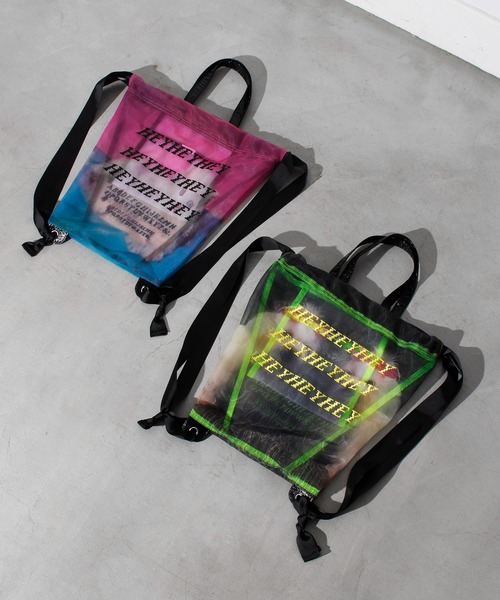 HEY!MrsROSE（ヘイミセスローズ）の「HEY! Mrs ROSE(ヘイ！ミセスローズ)Mesh Backpack（バックパック/リュック・レディース・グリーン/ピンク・FREE）」の18枚目の写真