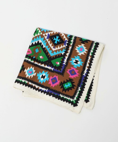 UNITED ARROWS（ユナイテッドアローズ）の「プリント ポケットチーフ（ポケットチーフ・メンズ・ブラウン系/イエロー・FREE）」の2枚目の写真