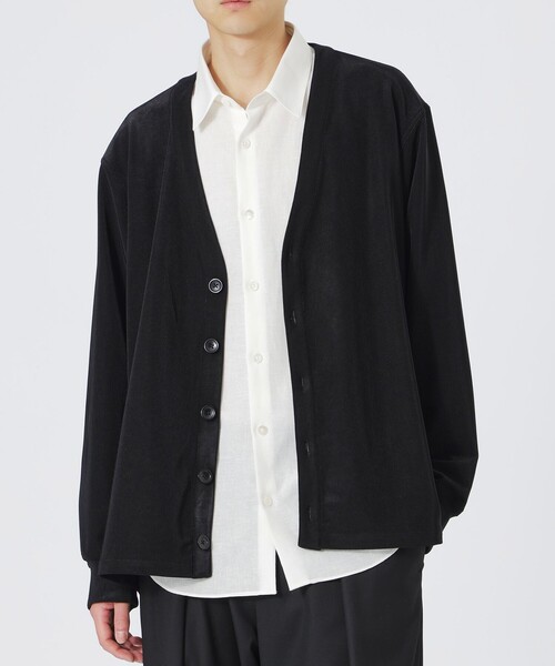 LOVELESS（ラブレス）の「コードピケカーディガン（カーディガン/ボレロ・メンズ・ネイビー/ブラック・M/L）」の3枚目の写真
