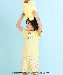 SLAP SLIP（スラップスリップ）の「【シナモロール/ポムポムプリン×SLAPSLIP】耳付きモチーフ半袖パジャマ(90~130cm)（ルームウェア/パジャマ）」