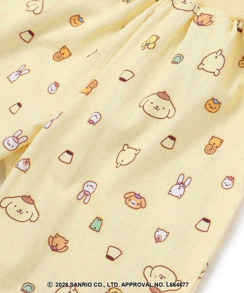 SLAP SLIP(スラップスリップ)の「【シナモロール/ポムポムプリン×SLAPSLIP】耳付きモチーフ半袖パジャマ(90~130cm)(ルームウェア/パジャマ・キッズ・オフホワイト/イエロー・110cm/90cm/130cm/120cm/100cm)」の12枚目の写真