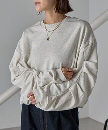 goocy | 裏毛袖タックバルーンプルオーバー(Tシャツ/カットソー)