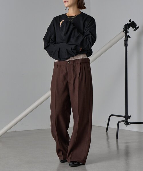 goocy（グーシー）の「裏毛袖タックバルーンプルオーバー（Tシャツ/カットソー・レディース・ブラック/グレー/ホワイト系その他・FREE）」の9枚目の写真