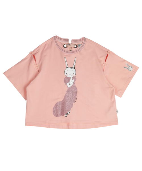 FIFI LAPIN(フィフィラパン)の「スカーフ装飾オーバーサイズ半袖Tシャツ/C ピンク(Tシャツ/カットソー・レディース・その他・FREE)」の2枚目の写真