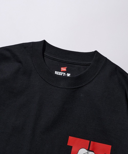 HANES(ヘインズ)の「【Hanes】PEANUTS×BEEFY-T T-SHIRT 1P HM1-D003(Tシャツ/カットソー・メンズ・ホワイト/ブラック・L/M/S)」の5枚目の写真