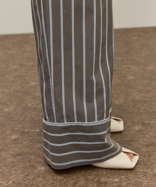 ADAM ET ROPE'（アダムエロペ）の「ストライプシャツスラックス（スラックス・レディース・サックスブルー/グレー・38/36）」の10枚目の写真