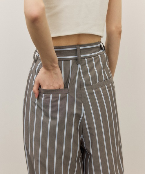 ADAM ET ROPE'（アダムエロペ）の「ストライプシャツスラックス（スラックス・レディース・サックスブルー/グレー・38/36）」の11枚目の写真