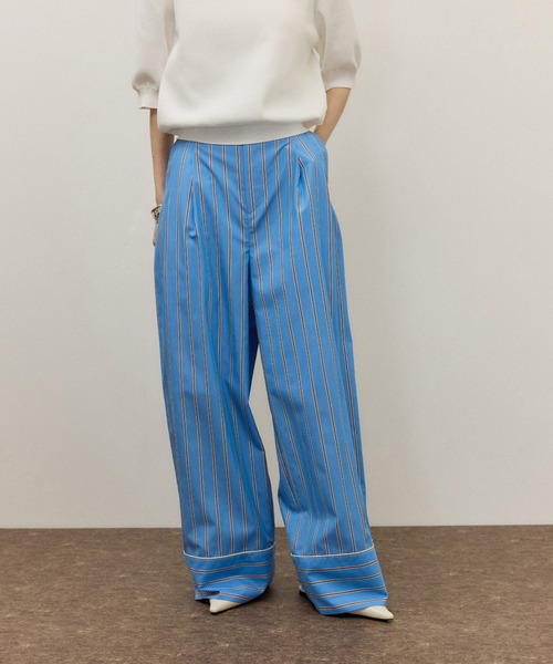 ADAM ET ROPE'（アダムエロペ）の「ストライプシャツスラックス（スラックス・レディース・サックスブルー/グレー・38/36）」の13枚目の写真