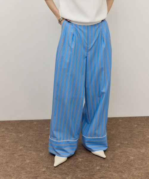 ADAM ET ROPE'（アダムエロペ）の「ストライプシャツスラックス（スラックス・レディース・サックスブルー/グレー・38/36）」の14枚目の写真