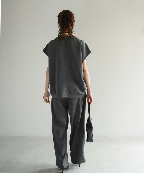 Muffiny(マフィニー)の「フラワーチュールデザインT(Tシャツ/カットソー・レディース・ダークグレー/ライトグレー/ベージュ・MEDIUM)」の5枚目の写真